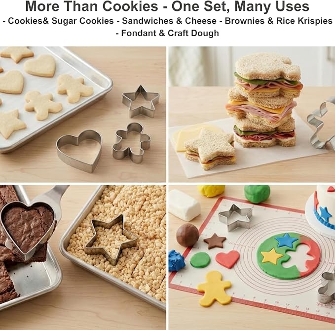 LUBTOSMN 2 Pcs Cowboy Cowgirl Cookie Cutter Set, 3.5" Dishwasher-Safe | Rounded-edge stainless steel cutters for cookies, fondant, sandwiches, cowboy and cowgirl parties, baby showers