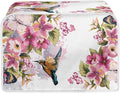 Hummingbird Flower Toaster Cover 4 Slice Fits for Most Standard Carrying Toaster, Anti-Dust Small Appliance Cover, Washable Kitchen Broiler Cover