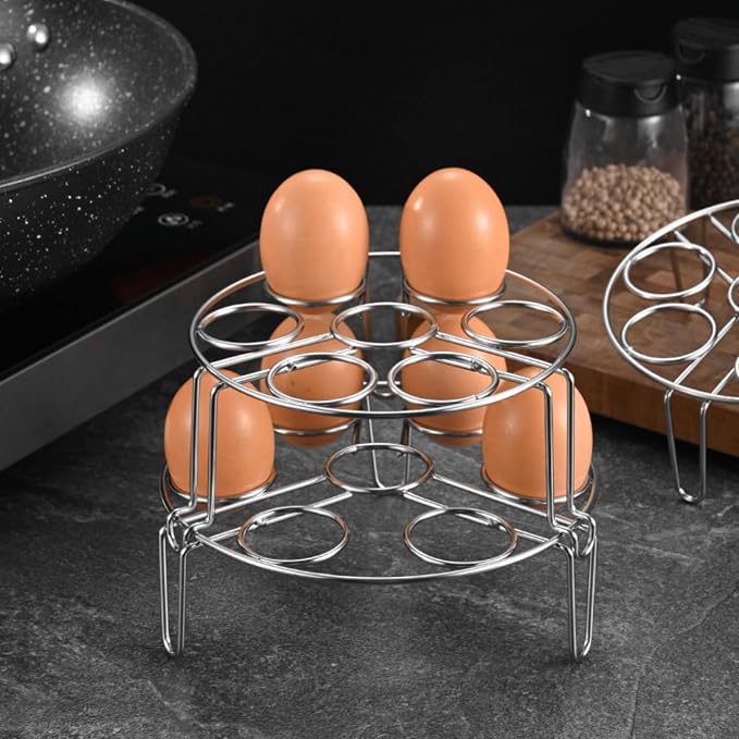 Egg Steamer Rack, Stackable Steaming Holders for Instant Pot Accessories (2 Pack) ﻿