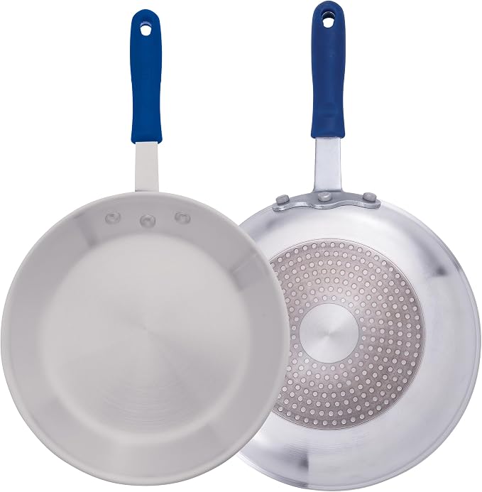 Winco 10" Natural Induction Aluminum Fry Pan | Induction compatible, Stay cool handle, Great for Sauteing, Searing, Frying and Restaurant Kitchens