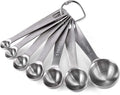 U-Taste 18/8 Stainless Steel Measuring Spoons Set of 7, Teaspoon Tablespoon | Kitchen Metal Measure Spoon Set, 1/8tsp, 1/4tsp, 1/2tsp, 3/4tsp, 1tsp, 1/2tbsp, 1tbsp for Dry & Liquid Ingredients