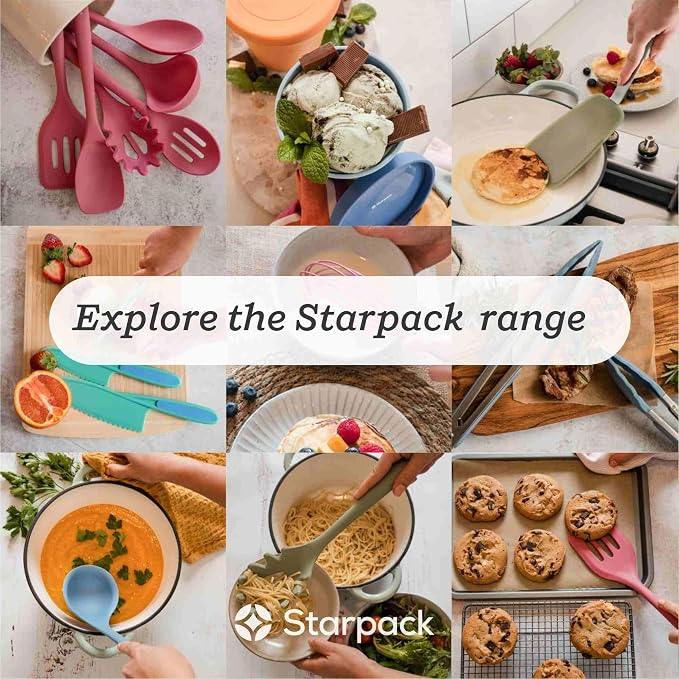 Starpack Get a Grip Silicone Kitchen Tongs (12 Inch) - LFGB Non Toxic, 600°F Heat Resistant, BPA-Free - Heavy-Duty Stainless Steel, Locking - Dishwasher Safe for Nonstick Cookware Sage Green