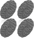ME.FAN Silicone Trivet Mats - 4 Pack Pot Holders - 7.4'' Thickened Hot Pads for Hot pots, Pans and Dishes, Heat Resistant Silicone Trivet for Table and Counter Top Deep Grey