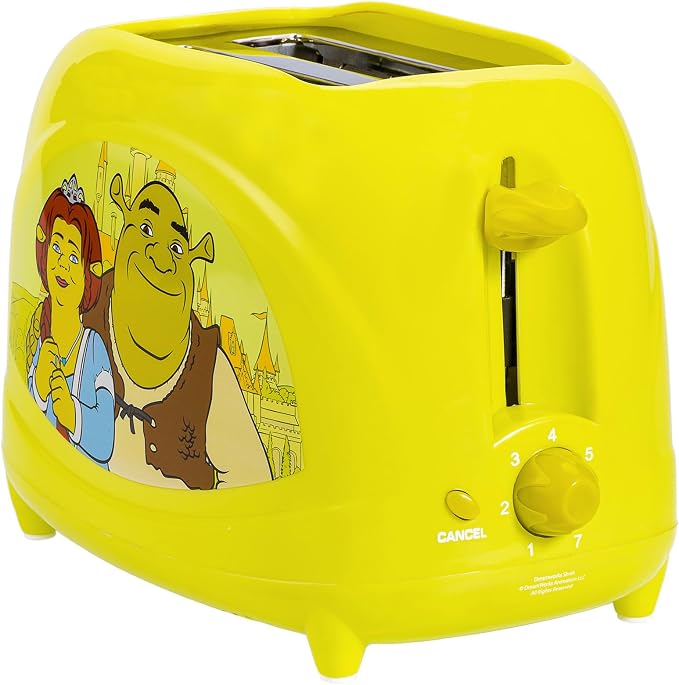 Uncanny Brands Shrek Two-Slice Toaster - Toasts Shrek’s Iconic Face Right On Your Bread