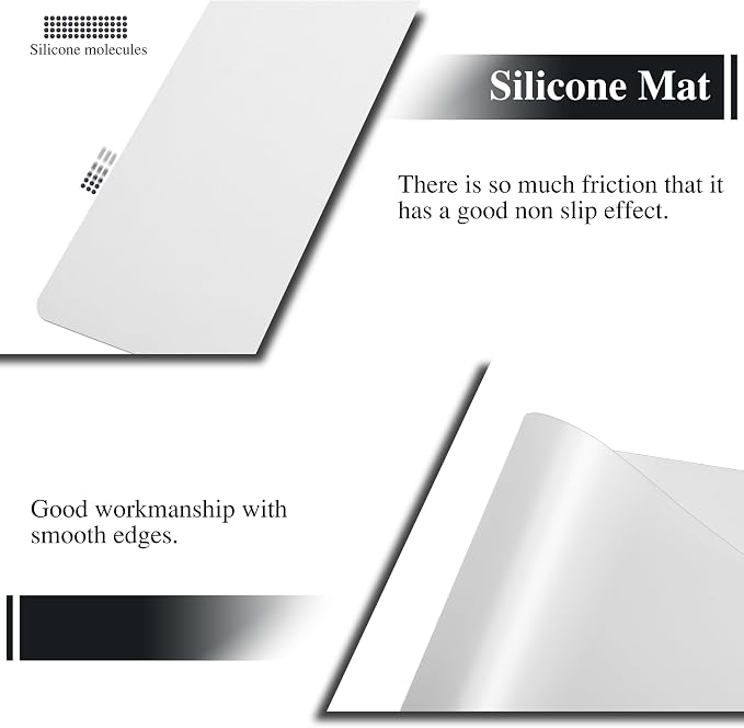 Large Silicone Mats for Kitchen Counte, YACEYACE 2Pcs 25"x 17" Frosted Silicone Mat, Silicone Craft Mats for Jewelry Resin, Heat Resistant, Baking