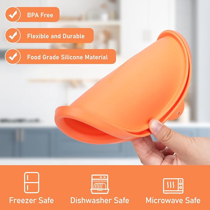 LUVCOSY 1 Cup 2 Cup 4 Cup Round Silicone Replacement Lids for Pyrex 7202-PC, 7200-PC, 7201-PC Glass Bowls, 6 Pack, Microwave & Dishwasher & Freezer Safe (Container not Included)
