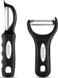Spring Chef Swivel Vegetable Peeler & Y Potato Peeler w/Soft Grip Handles | Apple Peelers with Ultra Sharp Stainless Steel Blades, Multifunctional Peelers for Kitchen, Perfect for Carrot, Veggie, Fruit