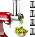 Stainless Steel Slicer Shredder Attachments for KitchenAid Stand Mixers | Vegetable Shredder, Cheese Grater, Salad Maker, Food Slicers Chopper Grinding Powder Accessories