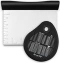 Spring Chef Stainless Steel Bench Scraper & Bowl Scraper Set for Baking | Heavy Duty Dough Cutter Tool & Bowl Pastry Scraper with Measurements for Pizza, Bread, Pastries, Sourdough, Black