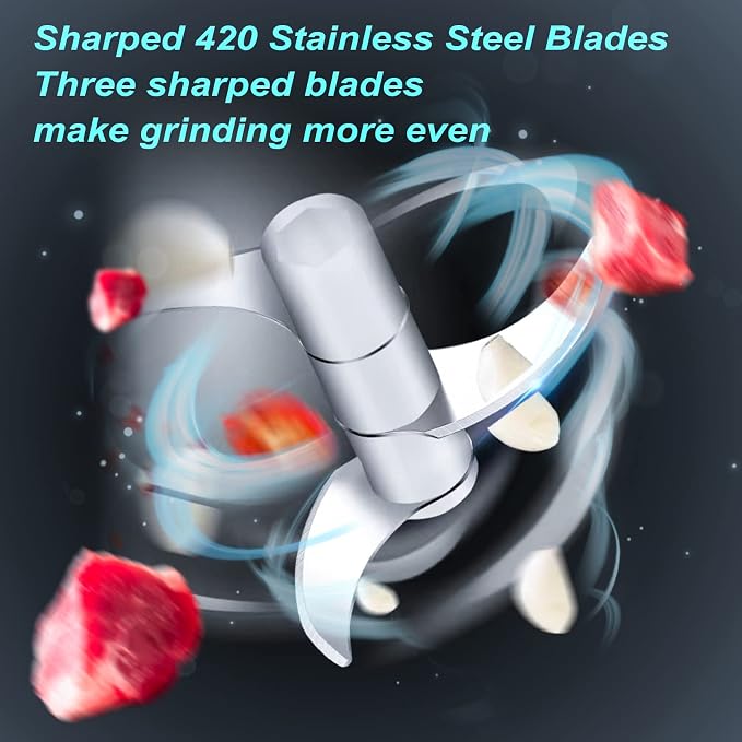 Vegetable Chopper, 100ML Electric Garlic Chopper, USB Rechargeable Mini Blender, Powerful Small Food Processor, Blender to Vegetable, Wireless Food Cutter for Ginger, Chili, Fruit, Meat, etc