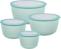 BoxedHome Mixing Bowls with Lids Set, 4.97 Quarts | BPA Free Plastic, Microwave Safe,Green