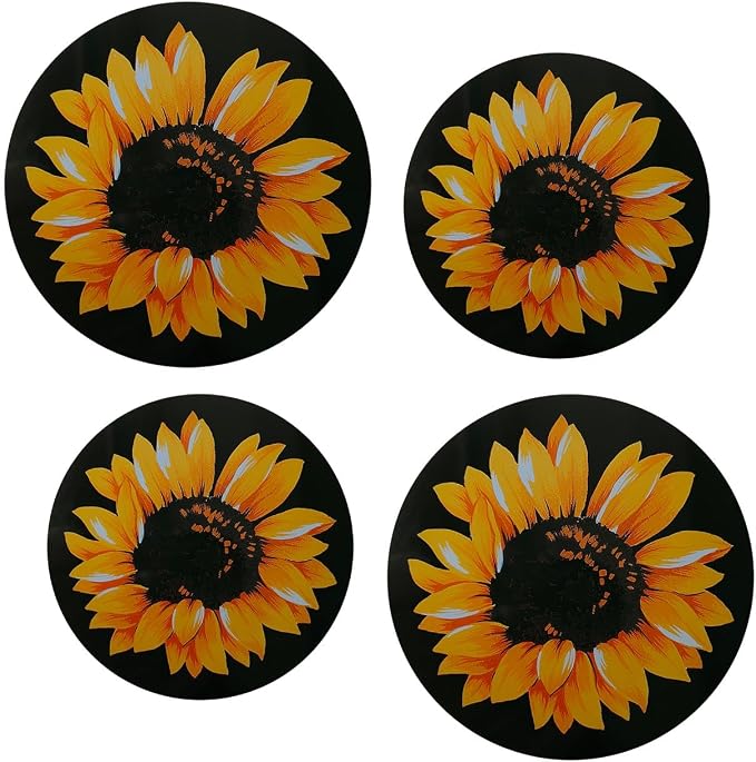 Kerixi Electric Stove Burner Covers Range Top For Expanding Counter Space Stovetop Decor (Sunflower)