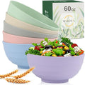 Wrova Wheat Straw Bowls Set 60 OZ Unbreakable Large Cereal Bowls Set of 6 Microwave and Dishwasher Safe Bowls Big Bowls for Dorm and Apartment BPA Free Soup Bowl for Serving Oatmeal and Salad Etc…