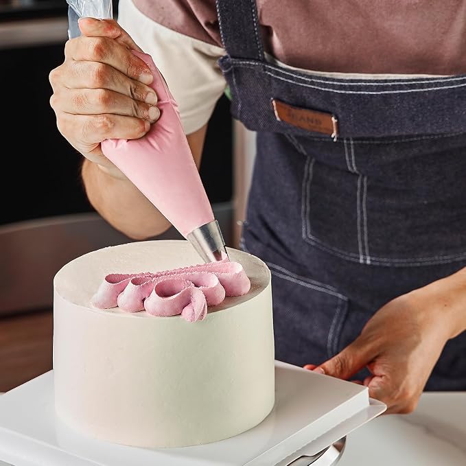 Piping Bag - Disposable Cake Decorating Bag | 100 Count, 12 inch, Clear, Icing Pastry Bags for Cake, Cream Frosting and Cookie Decoration (Packaging May Vary)