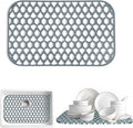 Silicone Kitchen Sink Protectors Mats - 12" 13" 14" 16" 18" 19" 21" 22" 24" 25" 26" 28" 30", Heat Resistant, Machine-wash (25”x15.7”)