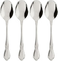 Oneida Chateau Dinner Spoons Silverware Set for 4, Flatware | 18/10 stainless steel, mirror finish | dishwasher safe | great for soup or everyday dining, cutlery set