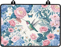 Hummingbird Pink Blue Flower Print Electric Stove Top Cover 29.18 x 20.96 inch Coffee Machine Mat Thick Induction Butterfly Dragonfly Print Glass Cooktop Protector with Lanyards Range Covers