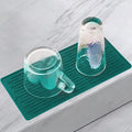 Dish Drying Mats, Heat-resistant Silicone Mat for Kitchen Counter, Non-Slip Dish Dry Mat Dishwasher Safe Medium, Turquoise