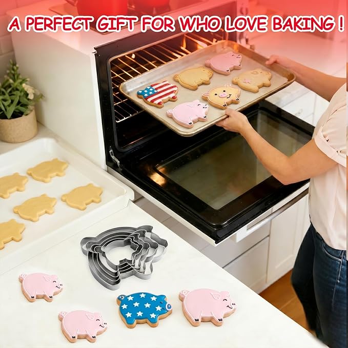 Cookie Cutters, 5 Pack (Pig)