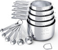 TILUCK Stainless Steel Measuring Cups & Spoons Set, Cups and Spoons | Stainless Steel Nesting Measure Cups , Kitchen Gadgets for Cooking & Baking (11)