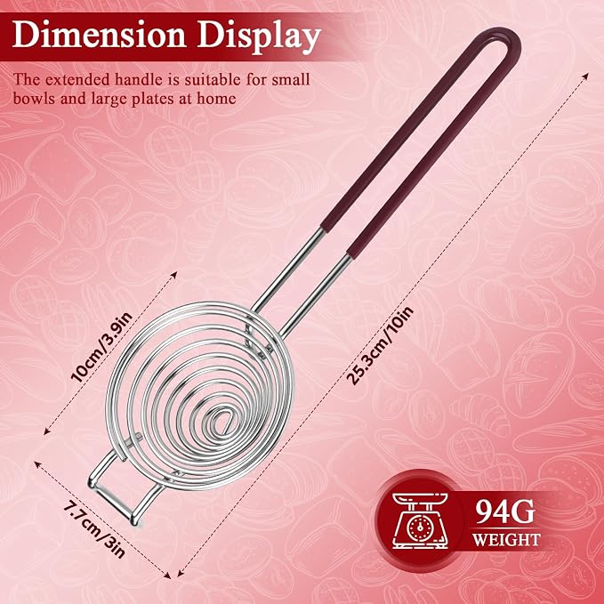 Stainless Steel Egg Separator,Egg Yolk & White Separator Tool with Long Handle,Sifting Filter Egg Divider,Kitchen Gadget for Baking Cooking