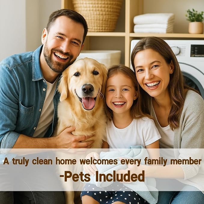 flowcheer Washing Machine Cleaner for Pet Hair 24 Tablets, 1 Year Supply | Odor Deep Cleaning Tablets for Washer Drum & Tub – Breaks Down Odor-Causing Buildup, Loosens Pet Hair Residue