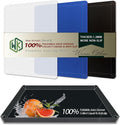 WK Flexible Plastic Cutting Boards Mats with Lip, Foldable Cutting Board for Kitchen Set of 3, Cutting Board for Meat, Nonslip Cutting Mats, BPA Free, Dishwasher Safe, Multi Colors