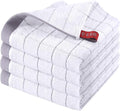Homaxy 100% Cotton Terry Kitchen Dish Cloths, 4 Pack, White | Ultra Soft and Absorbent Dish Towels for Kitchen, Suitable for Drying and Washing Dishes