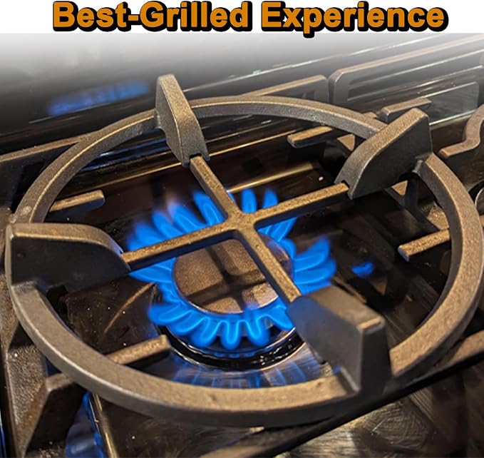 Wok Ring, Replacement Parts for Gas Stove Burner Grates Cast Iron Stove Top Grates Support Ring Universal Non-Slip 9 Inch Samsung GE Whirlpool Kitchenaid LG Range Base Wok Burner Ring