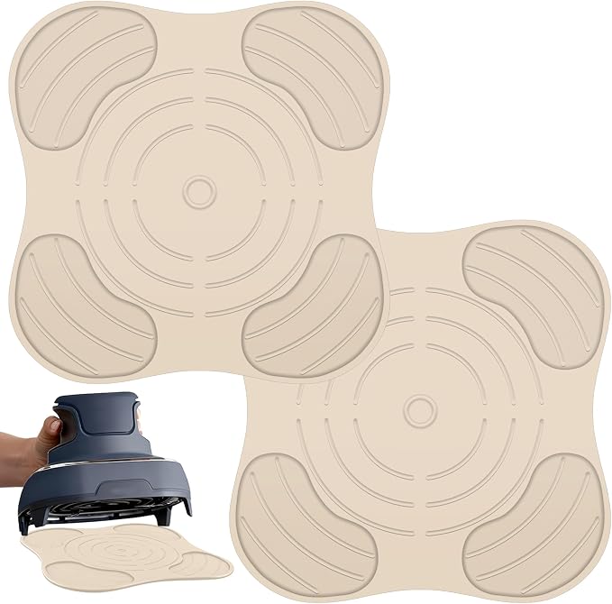 2-Pack Silicone Air Fryer Trivets, Custom Fit for Crispi PowerPod FN101GY FN101SG FN101ST, Heat Resistant Lid Mat, Essential Crispi Accessories