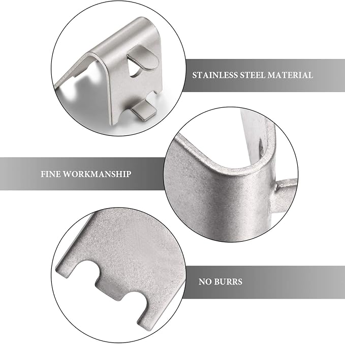 Hotop 8 Pieces 920158 Refrigerator Shelf Clips Freezer Rack Buckles | Commercial Replacement for Fridge Support, Compatible Cooler Clips, Metal Buckles Freezer Racks, Fits Model 920158 Parts