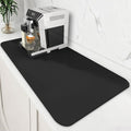 Coffee Mat Super Absorbent Dish Drying Mat Coffee Bar Mat 18"x 36", Black | Match with Coffee Machine Accessories Large Drying Mats for Kitchen Counter