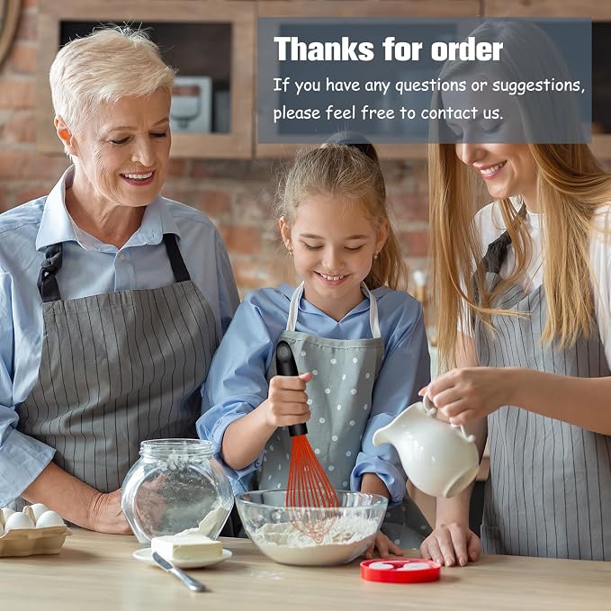 OYV Silicone Whisk Set of 3, 8/10/12 Inch, Dishwasher Safe,Red/Purple/Green | Sealed Waterproof Handles, Non-Scratch Silicone-Coated Wires, Nonstick-Safe, Durable Stainless Steel Cores, Easy To Clean
