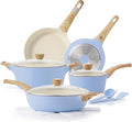 SENSARTE Ceramic Pots and Pans Set Nonstick, Kitchen Cookware Sets, 14-Piece Induction Cookware, Non-toxic Healthy Non Stick Cooking Set, with Frying Pans Set, PFAS PTFE PFOA PFOS Free
