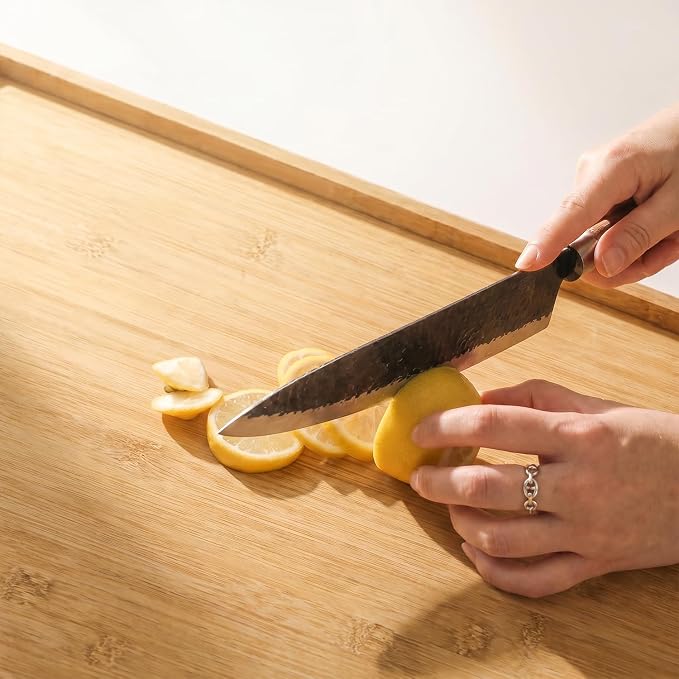 YUHFERA Stove Cover Board for Gas Stovetop - 30" x 22" Noodle Board Electric Stove Cover for RV Stove Top, Extra Countertop Space for Kitchen Stovetop (Bamboo)