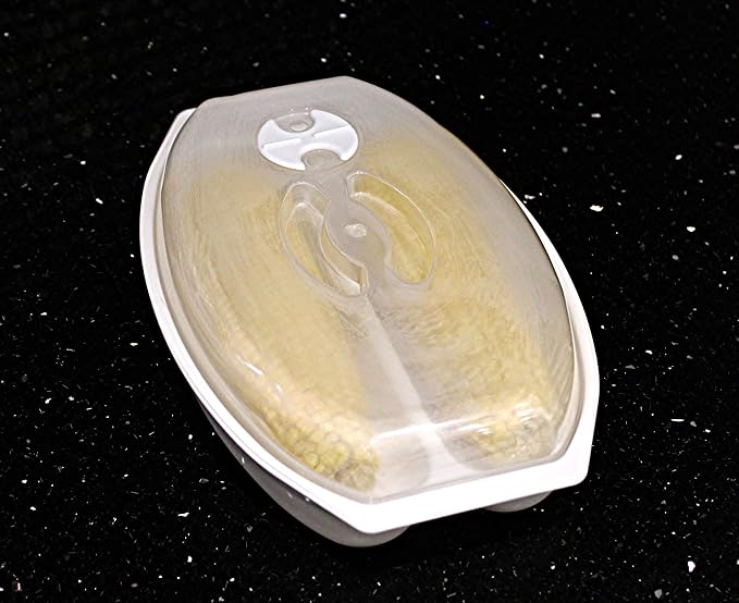 Microwave Corn Steamer for 2 Ears – BPA Free Cob Container with Vented Lid, Dishwasher Safe for Fresh or Frozen Ears