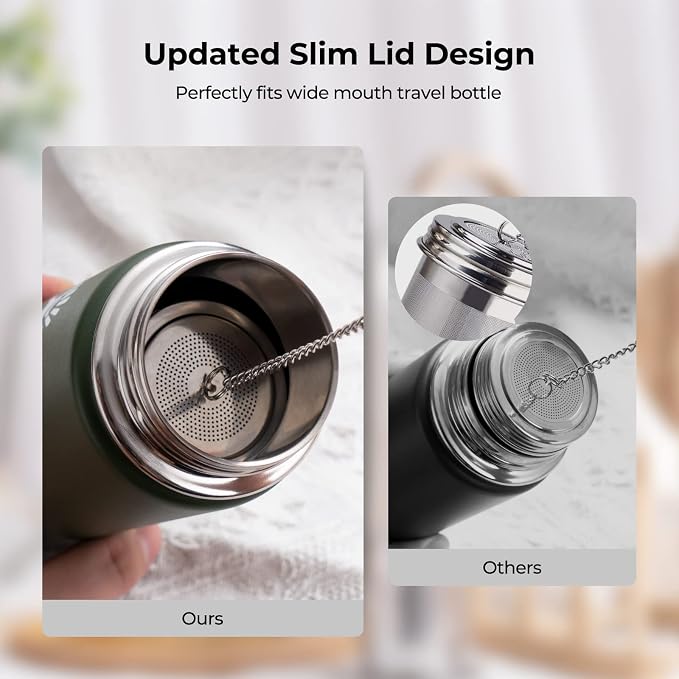 2 Pack Large Tea Infuser for Loose Leaf Tea & Spice Ball 2”x2.8” | Stainless Steel Tea Strainer Fine Mesh Large Tea Ball for Loose Leaf Tea Steeper for Teapot Pitcher Cup Mug Bottle Kettle