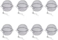 8Pcs 304 Stainless Steel Mesh Tea Ball for Loose Leaf Tea | Tea Strainer Infuser Filter with Long Chain for All Cups, Reusable Tea Diffuser for Herbal Tea & Spices Keep Flavors Separate