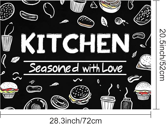 HOMETITUTE Kitchen Seasoned with Love Stove Cover 28x20 Diatomite Mat