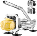 French Fry Cutter, Ruooson Professional Potato Cutter Slicer with 1/2 In & 1/4 In Stainless Steel Blades,Great for Whole Potatoes Carrots Cucumbers.