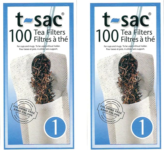T-Sac Tea Filter Bags, Disposable Tea Infuser, Number 1-Size, 1-Cup Capacity, Set of 200