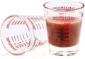 Shot Glass Measuring Cup, 2PCS Measuring Shot Glasses, Thick Base Liquid Measuring Cup for Espresso Shot Glass and Measuring Glasses, Four Different Units of Measure(1 OZ, 2 TBS, 6 TSP, 30 ML)