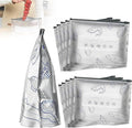Reusable Aluminum Foil Sealable Storage Bags, 2025 New Resealable Vacuum Zipper Pouches for Food, Stand Up Foil Sealable Bags with Label and Zip Lock for Vegetable Fruit Meat (10PCS, Large)
