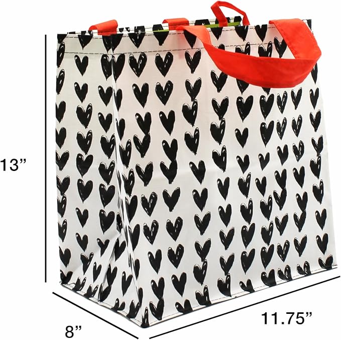 Earthwise Reusable Grocery Bags – Gift Totes, Foldable & Water‑Resistant Shopping Bags, Durable Multi‑Use Eco Bags with Spring Designs (6 Pack)