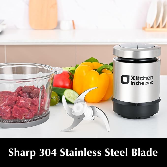 Kitchen in the box 3 Cups Mini Food Processors Food Chopper Meat Grinder