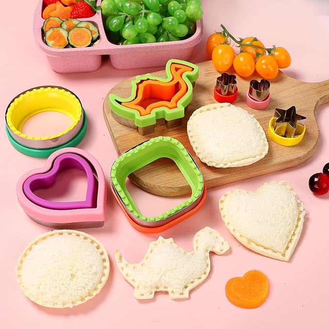 laxizar 24 Pcs Sandwich Cutters Cookie Cutters Uncrustable Bread Maker