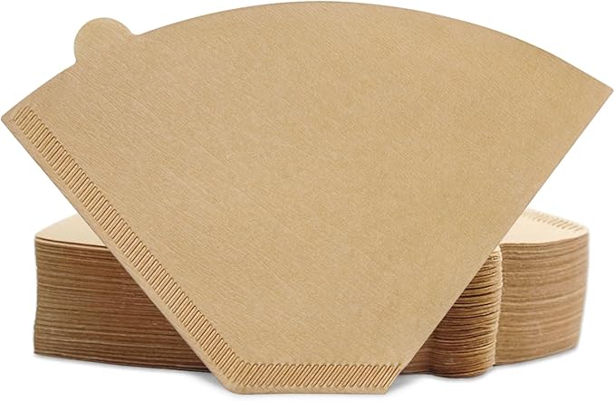 #4 Cone Coffee Filters,4 Coffee Filters Paper fits for Pour Over and Drip Coffee Maker, 8-12 Cup,Natural Unbleached,Chlorine Free (100)