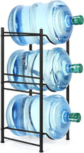 MOOACE 3-Tier Water Jug Rack, 5 Gallon Detachable Water Bottle Holder Organizer Storage Rack, Black
