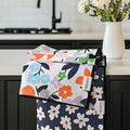 RECYCO Waffle Kitchen Towel Set of 2 - Quick Dry Microfiber Sustainable Dish Towels - Ultra Absorbent Reusable Cleaning Tea Towels - Lightweight Hand Towels,16”x 28”, Whimsy Petals