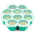 KeaBabies Silicone Food Freezer Trays with Lid, 2oz x 10 Pods(Alpine Green) | Baby Food Storage Containers, Easy Puree Meal Prep, Breast Milk Silicone Freezer Molds, Dishwasher, Microwave Safe, BPA-Free